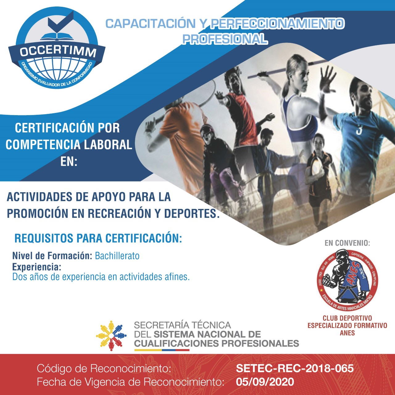 ACTIVIDADES DE APOYO PARA LA PROMOCIÓN EN RECREACIÓN Y DEPORTES